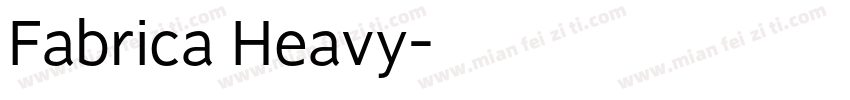 Fabrica Heavy字体转换